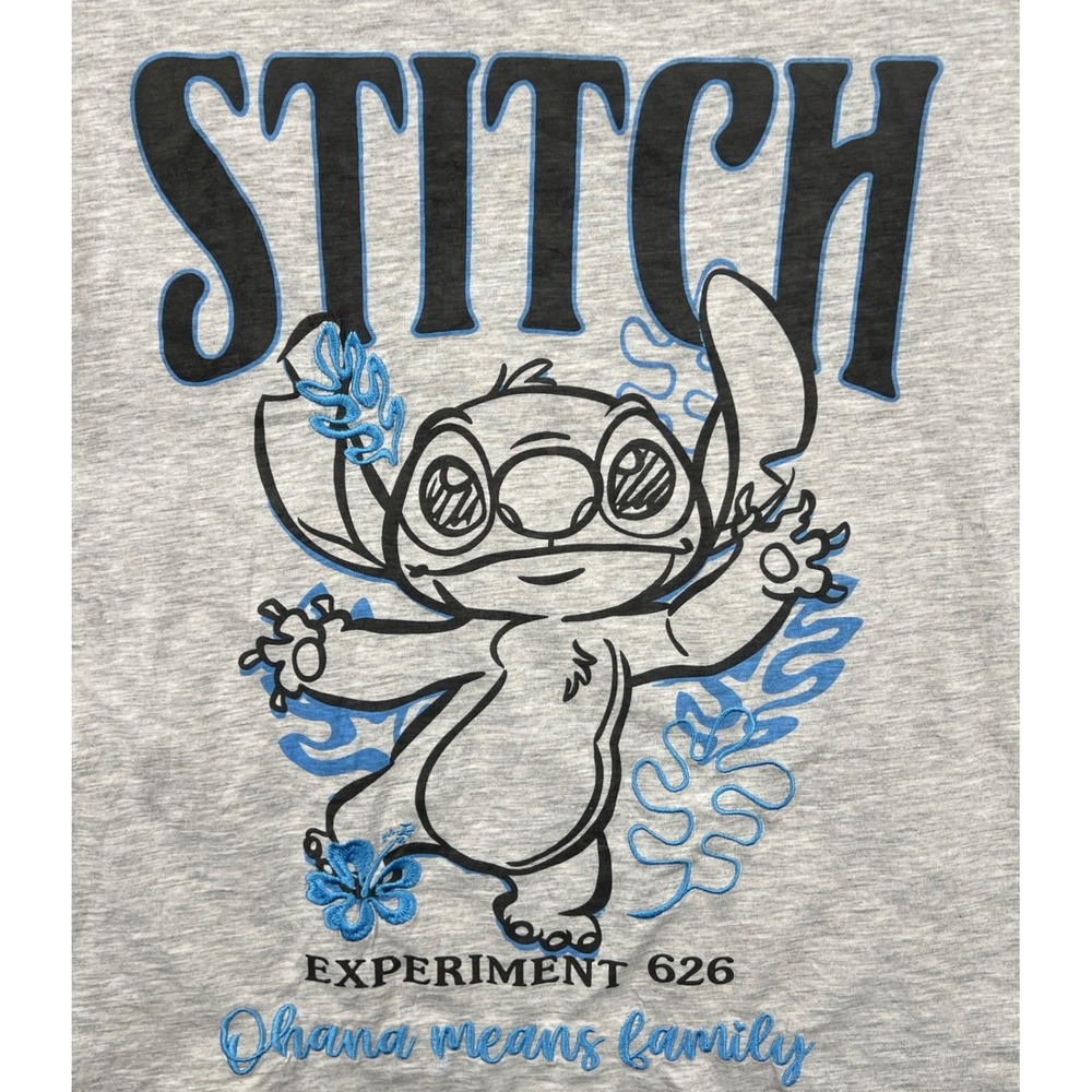 Disney‎ Stitch Experiment 626 Ohana Means Family T-Shirt Size L Embroidered